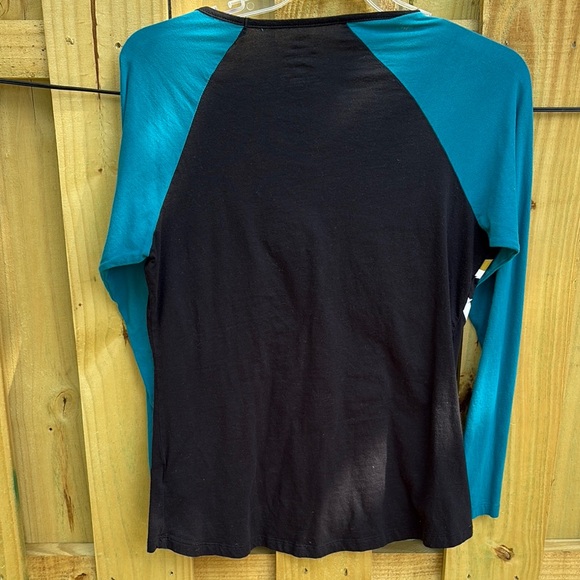 Teal and Black Long Sleeve Jacksonville Jaguar Graphic Top - Picture 5 of 5